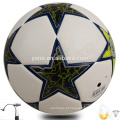 Oficial size5 PU bola de futebol de couro revestido com logotipo personalizado e impressões